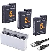 Osmo Action 5 Pro/4/3 Battery Charger Kit 3-Pack Battery and 3-Channel Fast Charger Hub, Compatib...