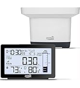 Wireless Digital Rain Gauge with Thermometer, Self-Emptying Rain Collector Monitoring Rainfall,Hi...