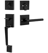 Foswdero Front Door Lock Set, Front Door Handle and Deadbolt Set, Exterior Door Lock Set with Rev...