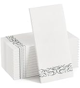 FOCUSLINE 100 Linen Feel Disposable Bathroom Napkins, Guest Towels Disposable Bathroom Soft, Abso...