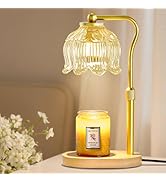 CASTLELIFE Candle Warmer Lamp with Timer &amp; Stepless Dimming, Height Adjustable Electric Wax Warme...