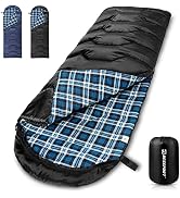 Bessport Sleeping Bag Winter | Flannel Lined 18? - 32? Extreme 3-4 Season Warm &amp; Cool Weather Adu...