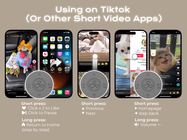 xihama B5 Tiktok Scrolling Remote Control with Wireless Earbuds