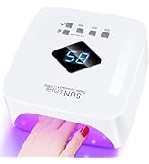 LKE Cordless UV Nail Lamp, 86W Rechargeable UV Light for Gel Nails, Nail Dryer with 30Pcs Lamp Be...
