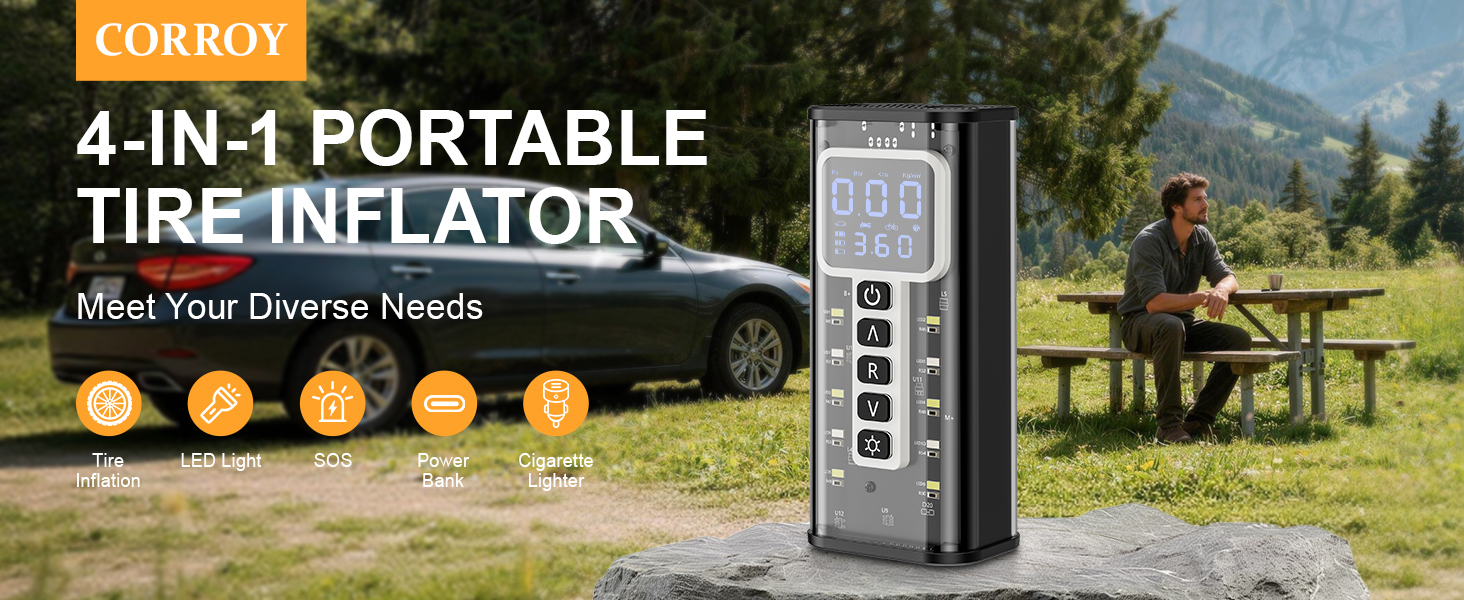 tire inflator portable air compressor