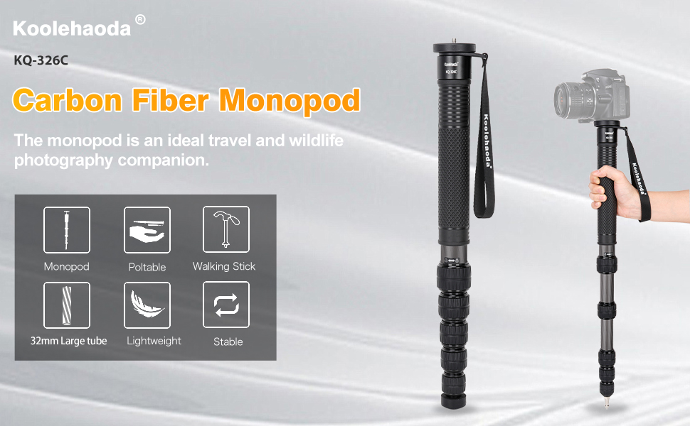 KQ-326C Carbon Fiber Monopod