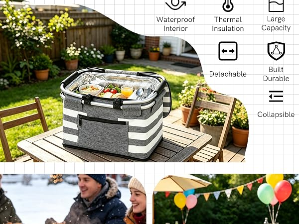 Insulated Picnic Basket