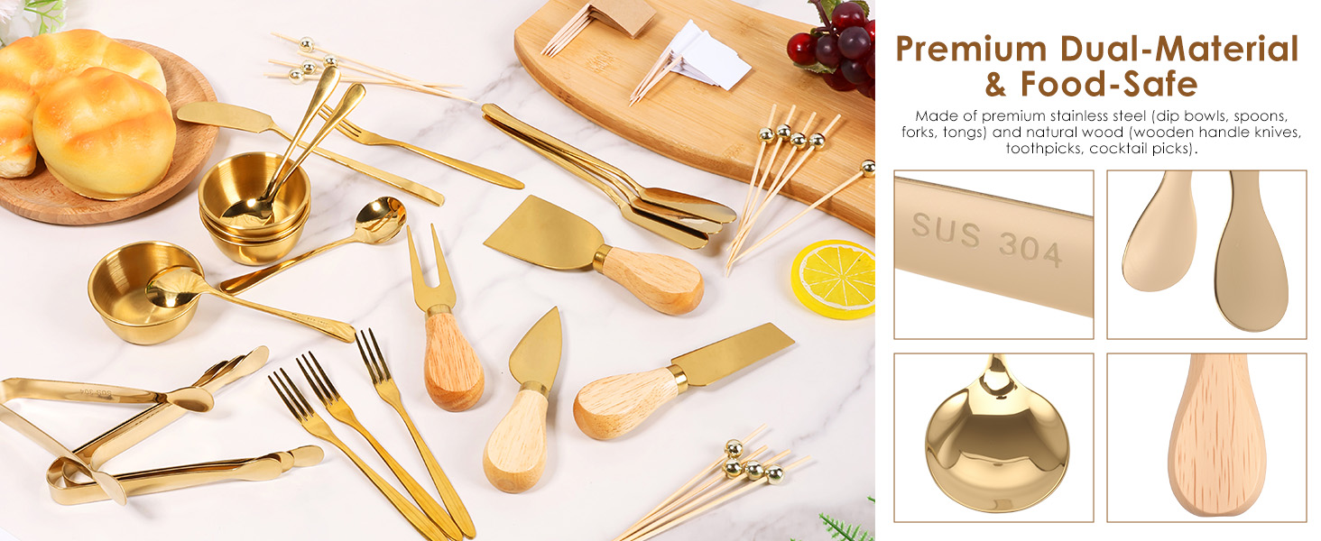 charcuterie serving utensils set