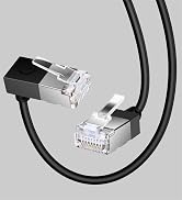 Dutevolns Ultra Thin Cat 6 Ethernet Cable 90° Downward Angle 1.6 Feet, Flexible &amp; Slim Rj45 Cat 6...