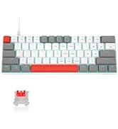 MageGee MK-Mini 60% Mechanical Gaming Keyboard, 61 Keys Compact Gaming Keyboard with Red Switch, ...