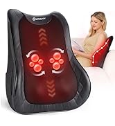 KINGJOY Back Massager for Pain Relief Deep Tissue, Full Back Massager with Heat, 3D Kneading Mass...