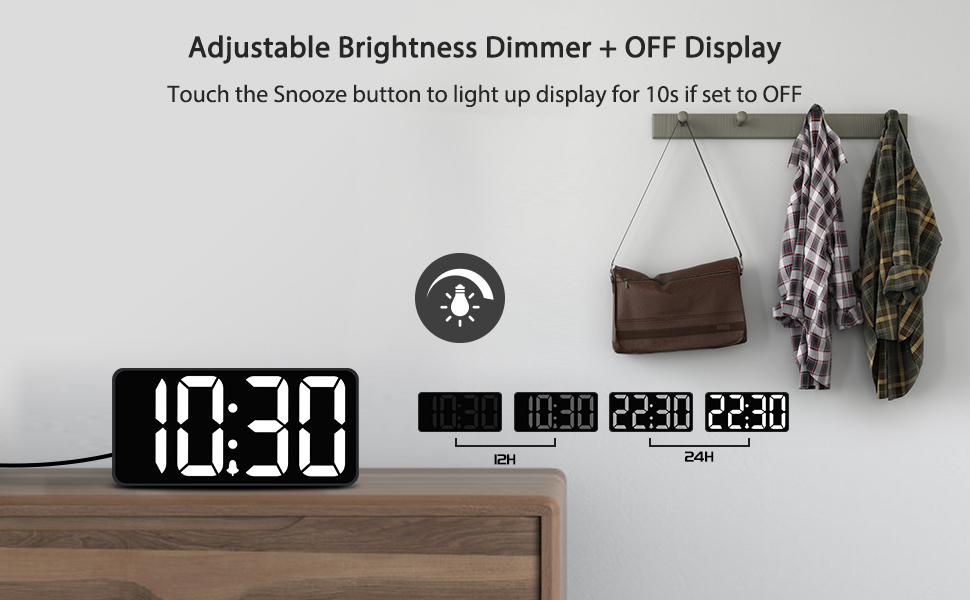 alarm clock with dimmer