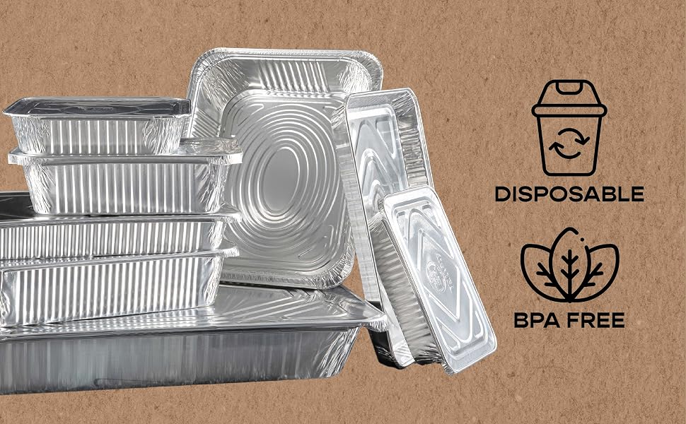 aluminum pans all sizes with lids