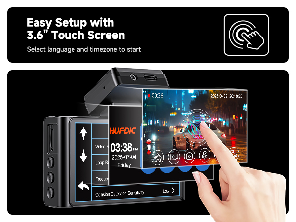 4K dash cam front and rear