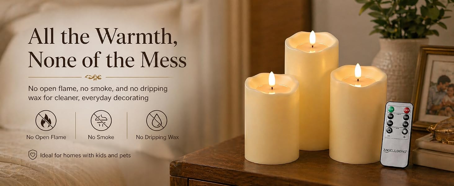 battery operated candles with flickering flame