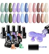 MEFA Gel Nail Polish Set 12 Colors Summer Tropical Breeze Collection Chameleon Gel Polish Kit Blu...
