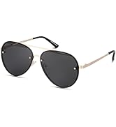 Fenshivo Trendy Oversized Aviator Sunglasses for Wormen 2025 Big Shades UV400 Protection Sun Glas...