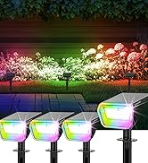 Linkind RGB Halloween Spotlights Outdoor - IP67 Waterproof 10 Lighting Modes Outdoor Color Changi...