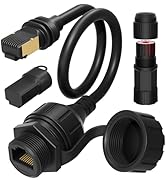 EAZUSE Starlink Ethernet Adapter Gen 3/Mini, Starlink Mini Cable Extension to RJ45 Coupler Waterp...