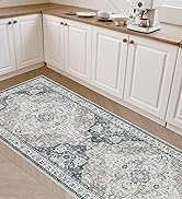 Joydeco Runner Rug 2x5 Non Slip Machine Washable Vintage Hallway Carpet Runner, Low Pile Lightwei...