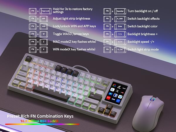 75% Keyboard Custom Keyboard Hot-Swappable Keyboard Mechanical Gaming Keyboard