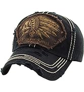 KBETHOS Chief Skull and Free Spirit Hat Collection Distressed Washed Cotton Adjustable Fashion Tr...