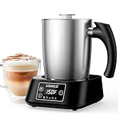 KIDISLE 5-in-1 Milk Frother and Steamer, 17oz Detachable Frother with Adjustable Temperature, Sta...