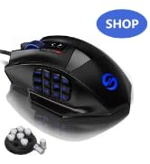 UtechSmart Venus Gaming Mouse RGB Wired, 16400 DPI High Precision Laser Programmable MMO Computer...