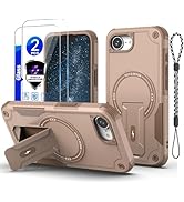 for iPhone 16E case[Compatible with MagSafe][with 2 * 9H Tempered Glass Screen Protector], Built ...