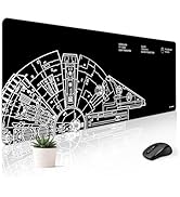 Stanoha Mouse Pad Desk Mat Gaming Large Keyboard Cute Office Desktop Computer Laptop Black XXL Lo...