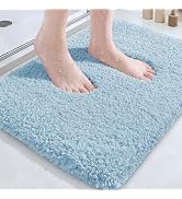 Microfiber Thick Bathroom Rugs, Flurry Non Slip Bath Rug, Ultra Soft Plush Absorbent Bathroom Mat...