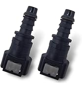 AWGUKA 2 PCS Automobile Fuel Line Quick Connector, 9.49-ID8 Straight 180 Degree PA12 High Tempera...