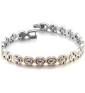 Hematite Bracelets For Women Bio Energy Healthy Stainless Steel Bracelet With Reflective Relief A...