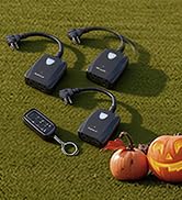 DEWENWILS Outdoor Remote Control Outlet, Weatherproof Wireless Electrical Plug in Light Switches,...