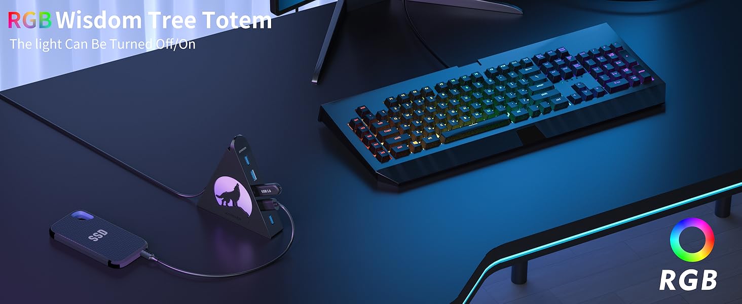 usb hub rgb