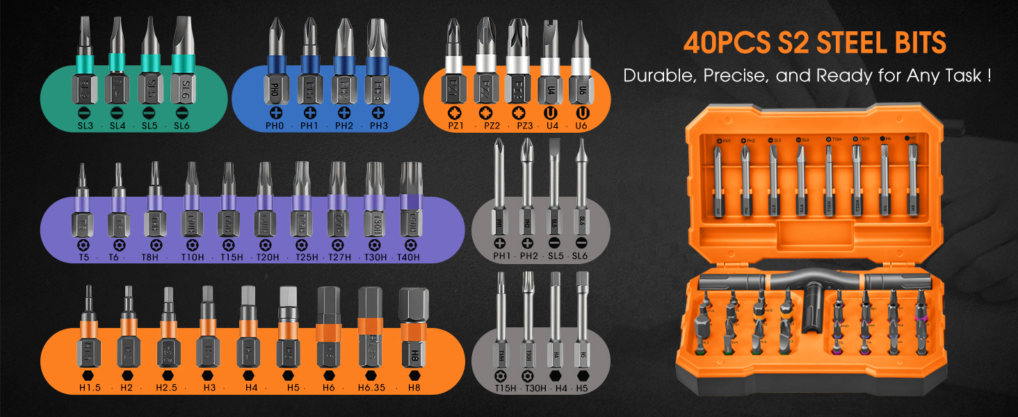 sakerplus 42 in 1 magnetic screwdriver set