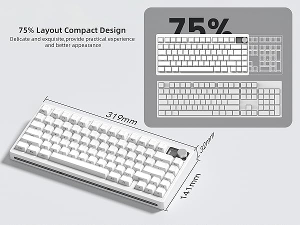 MT75 75% Wireless Mechanical Gaming Keyboard, Keyboard custom