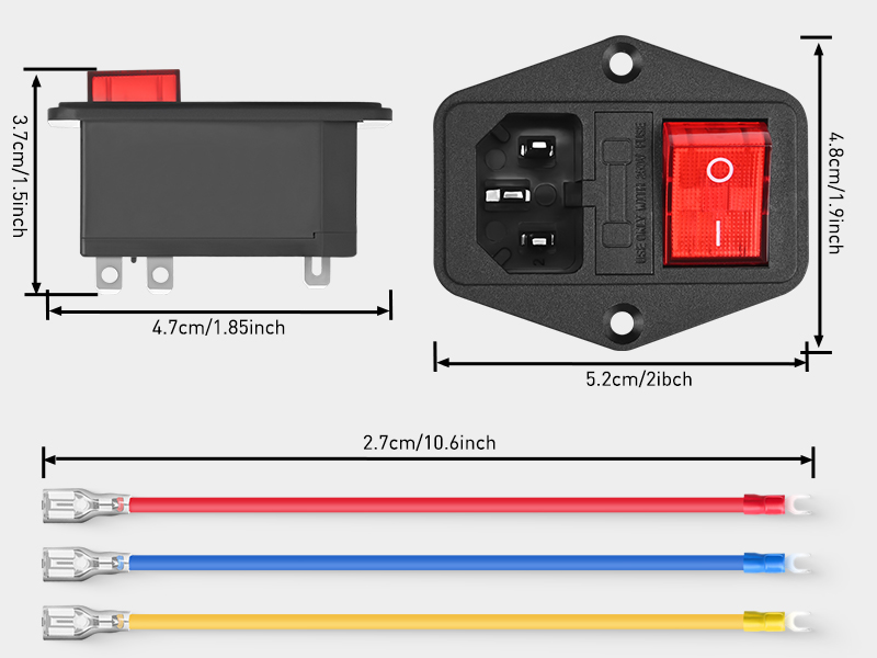 Switch Power Socket 10A 250V