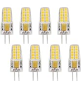 5W G4 LED Light Bulbs(8 Pack) AC/DC 12V Bi-Pin Base Ceiling Recessed Puck Light Bulb LED Replacem...