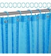 ZEMAHOMEEVA 3D Blue Geometric Plastic Shower Curtain Liner - Premium Light Weight 72" x 72" Blue ...