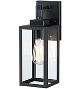 Faymart lighting 14 Inch Outdoor Wall Lantern - Black Patio Light, Waterproof Exterior Porch Scon...