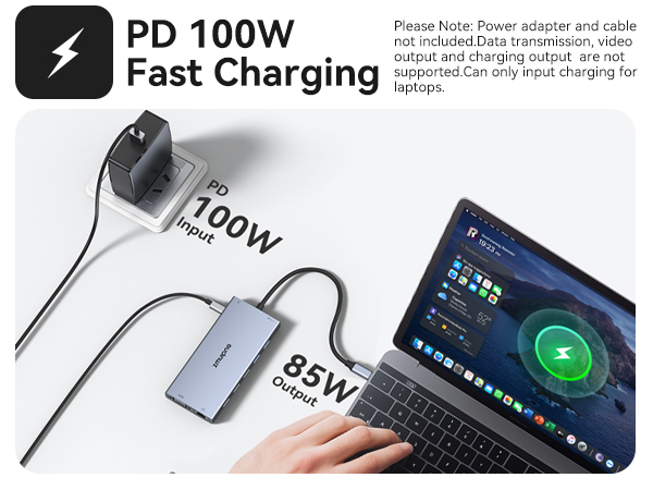 15-IN-1 USB C Docking Station Dual Monitor Hub for Dell HP Lenovo Surface Laptop