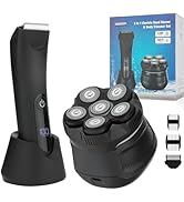SUNNOW Body Hair Trimmer &amp; Head Shavers for Bald Men, Ball Pubic Hair Trimmer, Head Electric Shav...