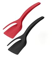 Egg Flipper Spatula 2 PCS 2 in 1 Grip and Flip Spatula Tongs Spatulas for Kitchen use Eggflipper ...