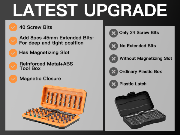24 in 1 magnetic ratchet screwdriver set