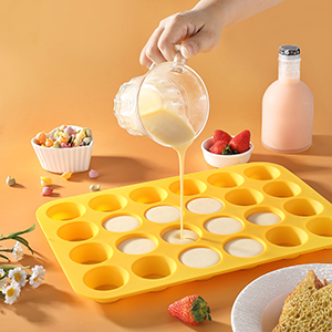 silicone mini muffin pan 24