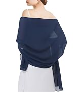 RonFoxi Chiffon Shawl Wraps Scarves for Formal Evening Party Dress, Bride Bridesmaid Shawl for We...