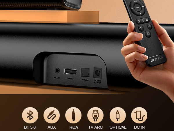 Rythflo wireless sound bar for smart tv