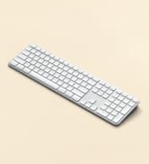 Satechi Slim EX3 Wireless Keyboard, Full-Size Keyboard w/Numpad, Multi-Device Bluetooth, 2.4GHz C...