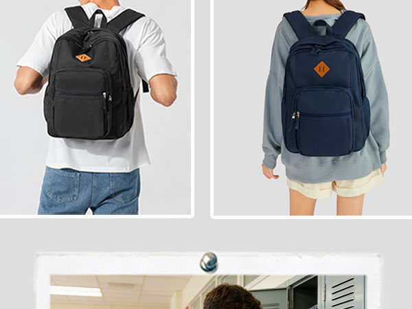 the water resistant bookbag is suitable for men women teen boy girls 